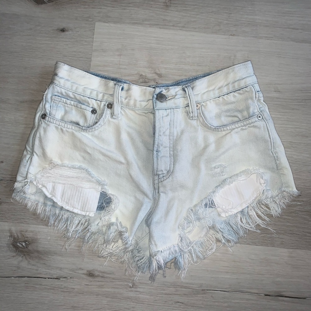 Free people loving good vibes shorts